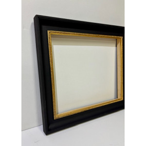 Cornice nera filo oro