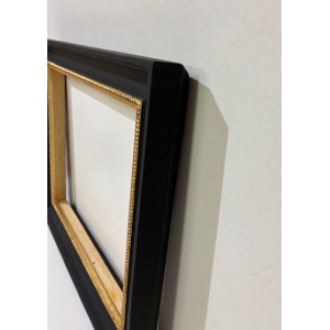 Cornice nera filo oro