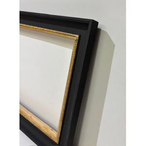 Cornice nera filo oro