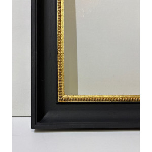 Cornice nera filo oro