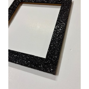 Cornice glitter nera