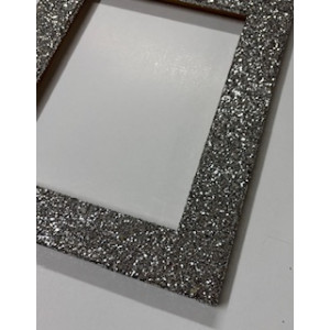 Cornice glitter argento