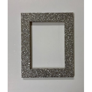 Cornice glitter argento