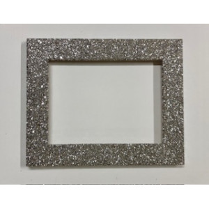 Cornice glitter argento