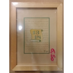 Cornice confezionata legno naturale interno 13x18cm
