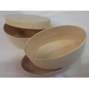 Scatola in legno grezzo ovale per decoupage 