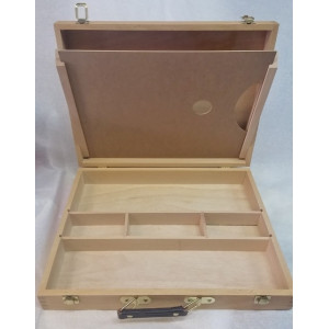 Cassetta vuota a valigetta con inserti e tavolozza 