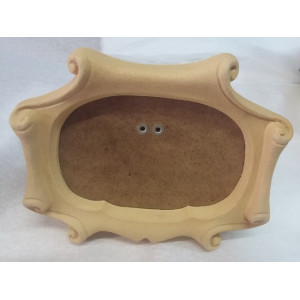 Porta foto pasta di legno lavorata con appoggio