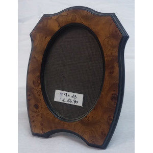 Porta Foto in radica con appoggio interno ovale 9x13cm