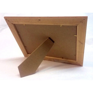Porta foto in legno invecchiato con appoggio