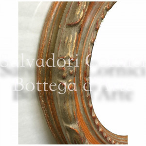 Ovale - graca interna e treccia esterna - arancio foglia oro (tsn/br/cg) Ovale - graca interna e treccia esterna - arancio foglia oro (tsn/br/cg)