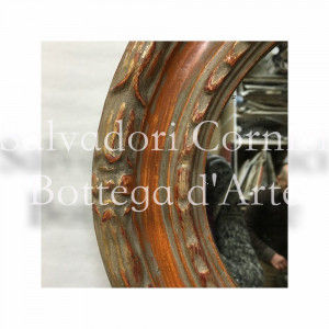 Ovale - graca interna e treccia esterna - arancio foglia oro (tsn/br/cg)