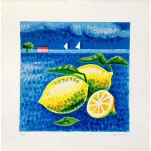 Mimmo Sciarrano - serigrafia - Limoni