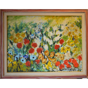 Scardigli Marino - Paesaggio astratto con fiori