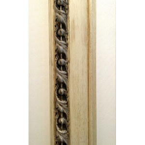 Cornice con Treccia - avorio e noce