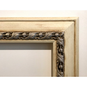 Cornice con Treccia - avorio e noce