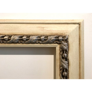 Cornice con Treccia - avorio e noce