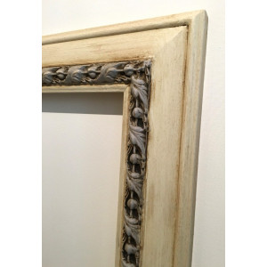 Cornice con Treccia - avorio e noce