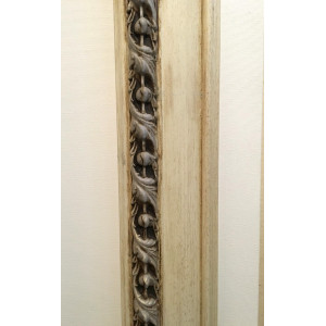 Cornice con Treccia - avorio e noce