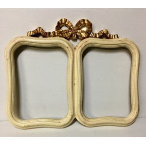 Portafoto doppio con fiocco