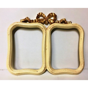 Portafoto doppio con fiocco