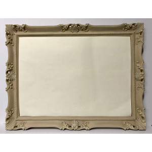 Cornice francesina tinta bianca e argento Cornice francesina tinta bianca e argento