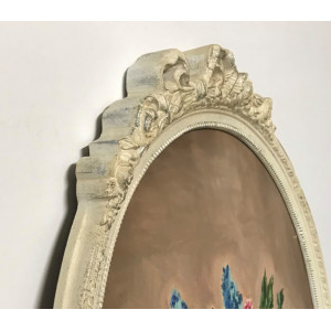 Cornice ovale con fiocco - verticale