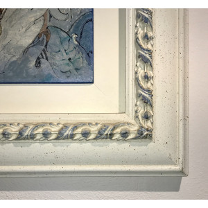 Cornice con Treccia - avorio e noce