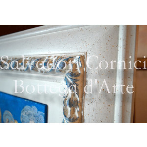 Cornice con Treccia - avorio e noce