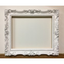 Cornice francesina miniatura - bianca e argento Cornice francesina miniatura - bianca e argento