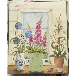 Stampa su legno- fiori