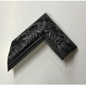 Cornice lavorata nera e argento