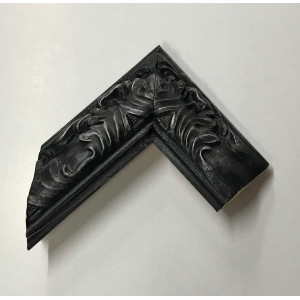Cornice lavorata nera e argento