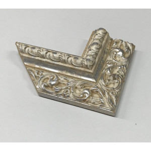 Cornice lavorata avorio e argento